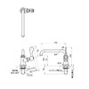 SANEI A5310-13 Kitchen Faucet, Lever Handle, 90° Opening/Closing, For Both