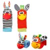 Baby Rattle Toys - 4Pcs Foot Finder and Sock Wrist