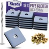 Filzada® 18x Teflon Gliders for Screwing - 50 x 50