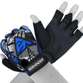 Sidewinder Workout Weight lifting Gloves Breathable Workout Gloves for Men and Women Anti Slip Padded Shock-Absorbing Extra Grip Palm Protection Half Finger Exercise Gloves for Cycling Gym Training