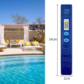 TDS Meter, Digital Water Quality Tester with 0-9990 PPM Measurement Range, Accurate TDS, Conductivity, and Temperature Detection for Safe Drinking Water