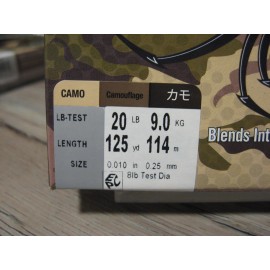 SpiderWire Stealth Camo Braided Fishing Line - 20 LB - 125 Yds - Camo Braid