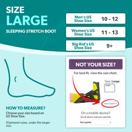 BraceAbility Sleeping Stretch Boot - Plantar Fasciitis Night Foot Splint Adjustable Achilles Tendonitis Brace for Fascia, Tendon and Calf Stretching, Heel and Bone Spur or Arch Pain Treatment (Large)