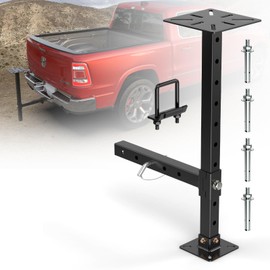 Heavy-Duty Hitch Mount Vise Plate/Bench Grinder Stand Work Table 9.45”x9.45”, Hitch Vise Holder with Adjustable Height, Universal Fit for 2-Inch Receiver