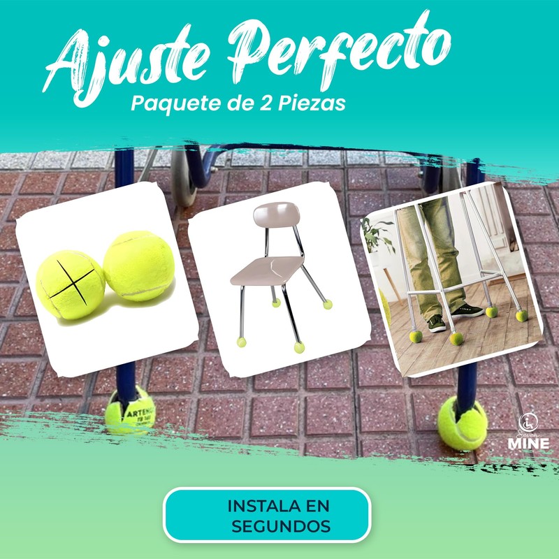 Seven Mine 2 Pelotas de Tennis Precortadas para Andaderas, Sillas