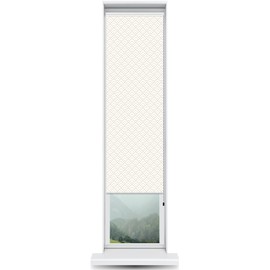 Windowpix ShadePix Blackout Roller Window Shade Custom 17 x 72 Peaks Modern White Beige