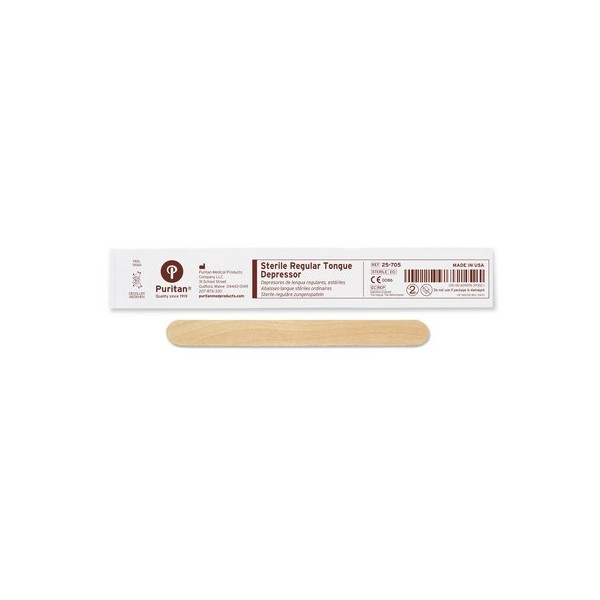 Puritan 6" Standard Wood Tongue Depressor - 706 - Case