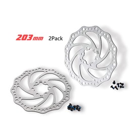 XYT WORLD Bike Rotor 2Pcs 203mm Bike Brake Rotors with 12 Bolts for MTB Mountain Bike Bicycle Hydraulic Disc Brake Rotor