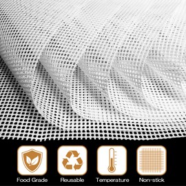 (9 Pack) Silicone Dehydrator Sheets, Dostk Premium Non Stick Mats for Fruit Dryer Mesh, Dehydrator Tray Liner Reusable (14 x 14 inch)