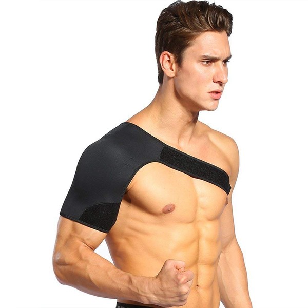 Compression Recovery Support Right Shoulder Stability Brace, Arm Injury Prevention Stabilizer Shoulder Compression Sleeve for Rotator Cuff Pain Relief for Sports Protective Gear