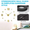 3D DIY Luminous Dial Drill-free Acrylic Frameless Silent Wall Clock