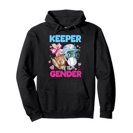 Keeper Of The Gender Baseball or Bows Gender Reveal Party Pullover Hoodie