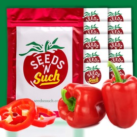 Seeds N Such 770 Hand Selected Pepper Garden Seeds | Includes 10 Individually Packaged Varietals | High Germination Rates | Untreated & Non-GMO