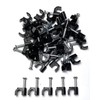 TR Cable® Pack of 50 Round Black Cable Clips with