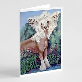 Caroline's Treasures 7052GCA7P Chinese Crested Greeting Cards and Envelopes Pack of 8 Blank Cards with Envelopes Whimsical A7 Size 5x7 Blank Note Cards