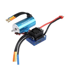 RC Waterproof Motor, 4 Pole 12 Slot 3674 2250/2650KV Brushless Motor for RC Off-road Car( 2650KV Motor + 120A ESC + Heatsink)