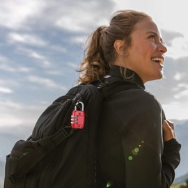 5 Pieces Combination Lock, 3-Digit Suitcase Lock, Colourful Combination Lock, Luggage Lock, Travel Padlock for Gym, Backpack, 5 Colours