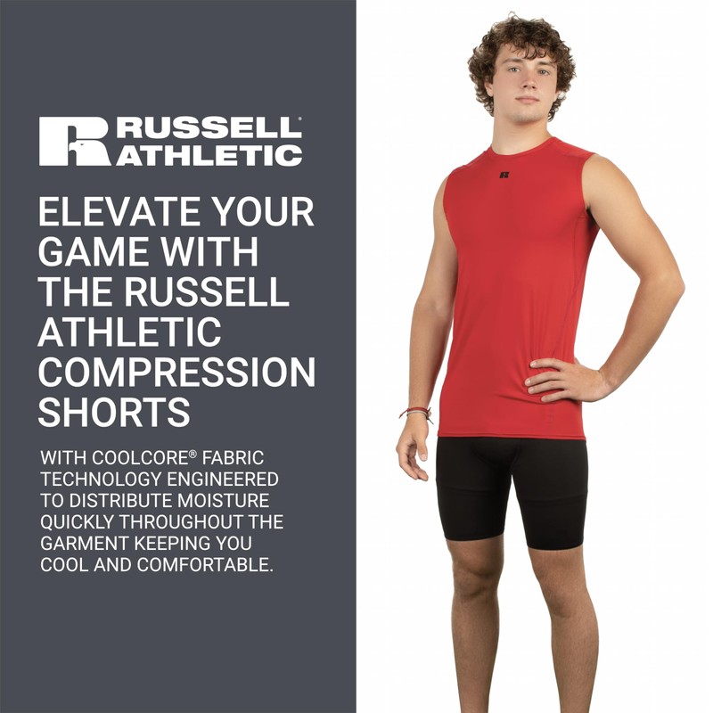 Russell Athletic Compression Shorts Black XL