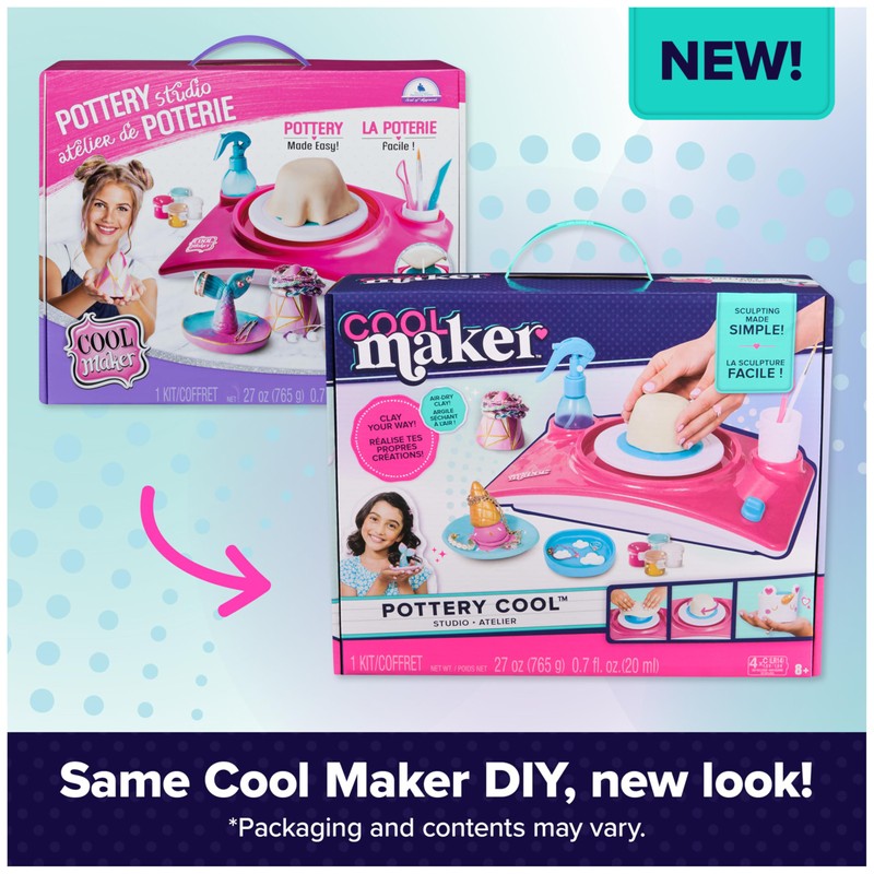 Cool Maker, Pottery Studio, Air-Dry Clay Pottery Wheel Sculpting &
