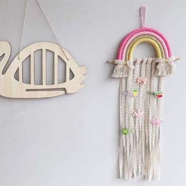 GOODCHANCEUK Rainbow Hair Clip Holder for Girls - Wall Hanging Decoration and Baby Hair Bow..