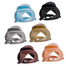 BIUDECO 6pcs Hair Claw Clips No Crease for Women Shower Hairpin Stretchy Ponytail Clip Set for Hair Accessories