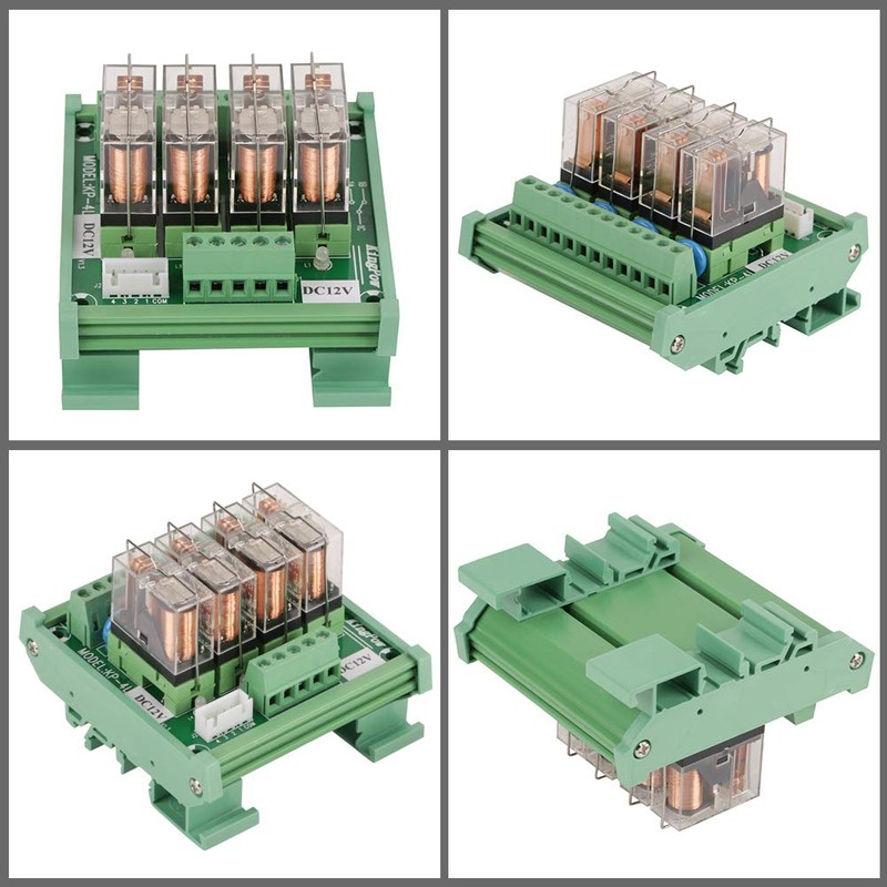 4 Channel Relay DIN Rail Mount 16A Power Relay Interface