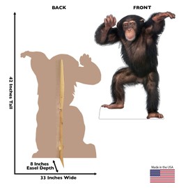 Cardboard People Young Chimpanzee Life Size Cardboard Cutout Standup