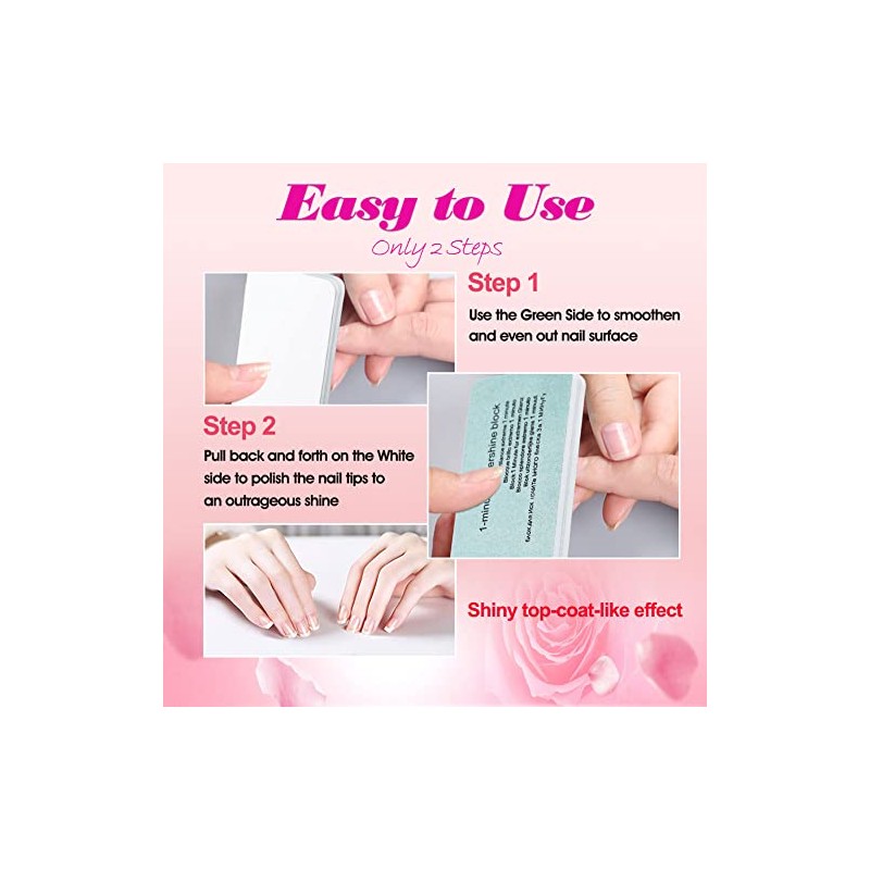 Nail Shiner Buffer with Double Sides Professional Nail Buffer Block