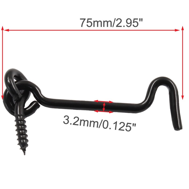 Uenhoy 5 Pcs Cabin Hook and Eye Latch 3 Inch