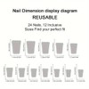 24Pcs Duck Fake Nails Medium Press On Nails Red French