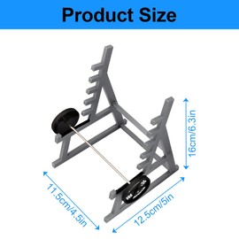 Thyonta Squat Rack Pen Organiser Mini Barbell Rack Gym Theme Pen Holder Home Office Desk Set Decoration Gift for Fitness Enthusiasts (Silver)