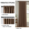 MIULEE Decorative Back Tab Linen Curtains with Geometric Pattern for