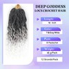 Deep Goddess Pre Looped Locs Crochet Hair(18 Inch 8 Pcs