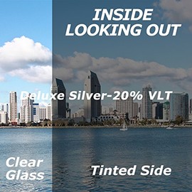 Deluxe Silver Window Tinting Film 20% VLT 48 Inch x 20 Feet