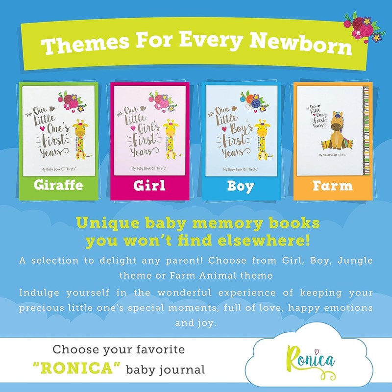 Ronica First Year Baby Memory Book & Baby Journal