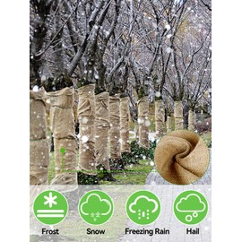 ANPHSIN 30ftx40in Natural Burlap Plant Covers Freeze Protection - Winter Frost Blankets Cloth Fabric Roll for Outdoor Bushes Trees Potted Plants Cold Weather