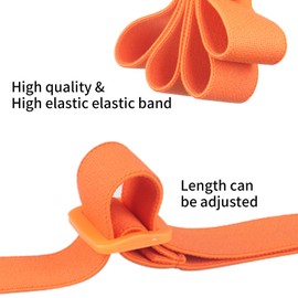 Luggage Straps Bag Bungees add a Bag, Luggage Bungee for suitcases Elastic Strap Belt- 2 Pack (Orange-2)