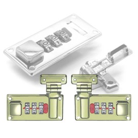 XMYCYuChen One Pair Durable Luggage Suitcase Hasps Anti-Corrosion Replacement 3 Digit Combination Bronze Luggage Hasp Digital Lock for Storage Bag Tool