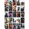 CVANU 25pcs Bikers Pattern Printed on Collage Kit Posters with