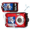Waterproof Digital Camera, Full HD 2.7K 48MP 10ft Waterproof Underwater