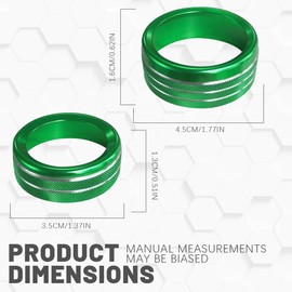 3PCS Air Conditioner Switch Button Knob Cover, Aluminum Alloy A/C Decal Trim Rings, Car Interior Decor Accessories AC Climate Control Knob Outer Ring Replacement for Dodge Challenger Durango 2015-2022