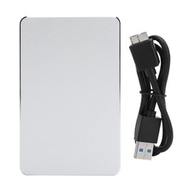 Yvonne 2.5in USB3.0 Hard Disk Drive Portable External Mobile HDD Computer AccessorySilver 1TB