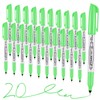 Green Ultra Fine Point Permanent Markers, 20 Pack, 0.4 mm,