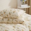 EAVD Fresh Yellow Floral Comforter Set Twin XL White Soft