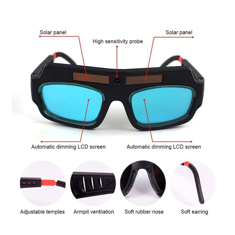 Welder Safety Eye Protection PC Glasses, Protective Welding Glasses, Clear