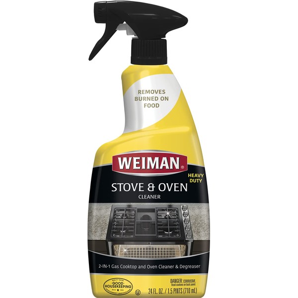 Weiman Oven & Grill Cleaner - 24 Ounce - Broiler & Drip Pans, Oven & Ceramic Grill Interiors, & BBQ Grill Grates