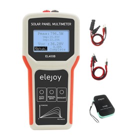 Portable Handheld Photovoltaic Panel Multimeter Auto/ Manual MPPT Detection Solar Panel MPPT Tester with LCD Backlight Display Open Circuit Voltage Testing Tool Multiple Safety Protections
