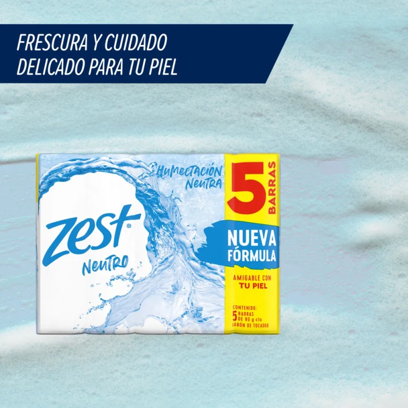 Zest Jabón Barra Neutro Suave Una Piel Más Humectada Glicerina