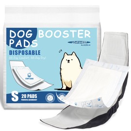 LeapSheep Dog Diaper Liners Pee Pads for Male and Female Dogs, Dog Period Pads, Super Soft Absorbtion Dog Booster Pads Fits Belly Bands, Wraps and Washable Dog Diapers Female (S, 50)