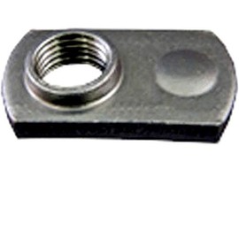 Single Tab Weld Nut with Target - Spot Weld Nuts 5/16-18 - Weld Nuts/Spot/Offset Hole - Low Carbon Plain Steel (20)